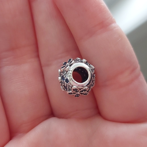 925 Sterling Silver Blue FlowerCharm - Picture 4 of 6